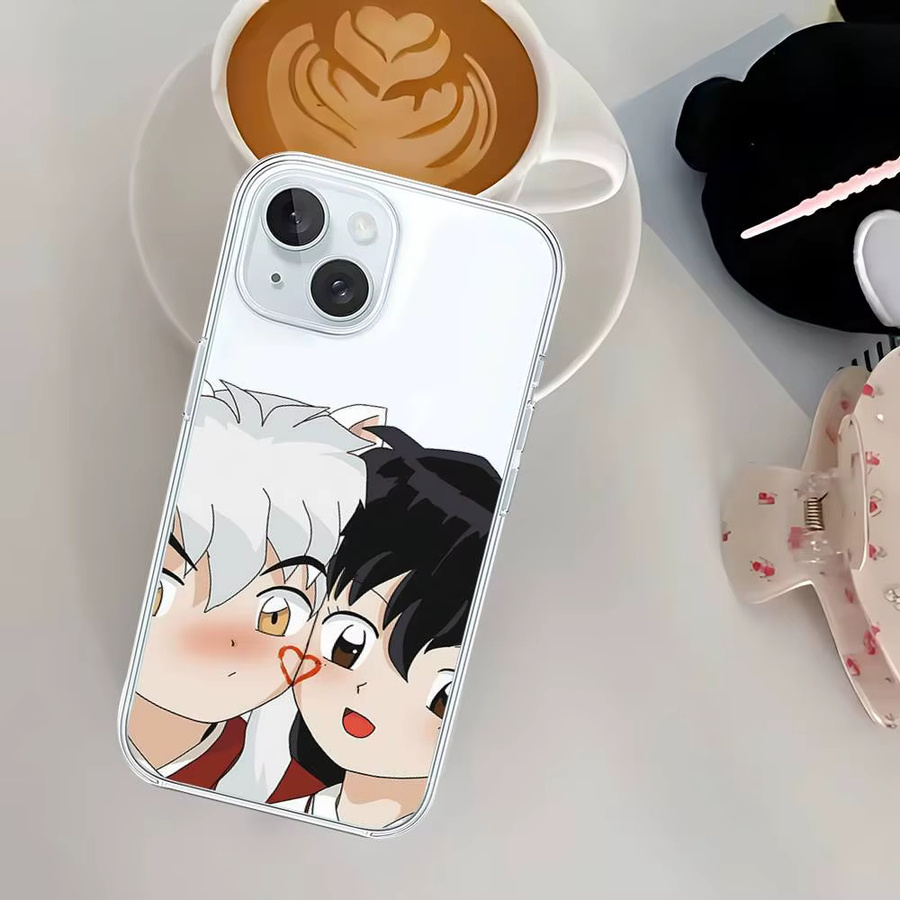Mesuca Anime Inuyasha Sesshoumaru Handyhülle für iPhone 11 bis 17 Pro Max, Transparente Weiche Schutzhülle - Bild 2