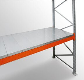 Regalwerk ARTUS Stahlpaneel verzinkt, Regaltiefe: 110 cm, Fachbreite: 270 cm - Bild 1