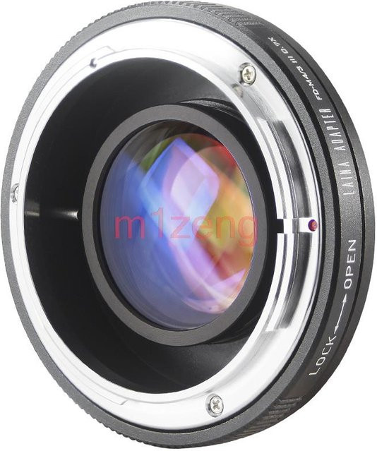 Focal Reducer Speed Booster Turbo Adapter für Canon FD Objektive auf Olympus und Panasonic Micro Four Thirds Kameras, Schwarz - Bild 1