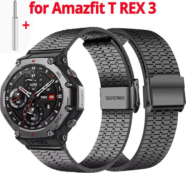 Amazfit Uhrenarmband Edelstahl, Silber, Unisex - Bild 1