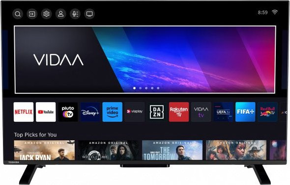 Toshiba 40LV2E63DA Smart-TV mit LED-Technik in Schwarz, 100 cm (40 Zoll), Full HD, Sprachsteuerung, Bluetooth, Wi-Fi und DVB-T2/DVB-C/DVB-S2 - Bild 1