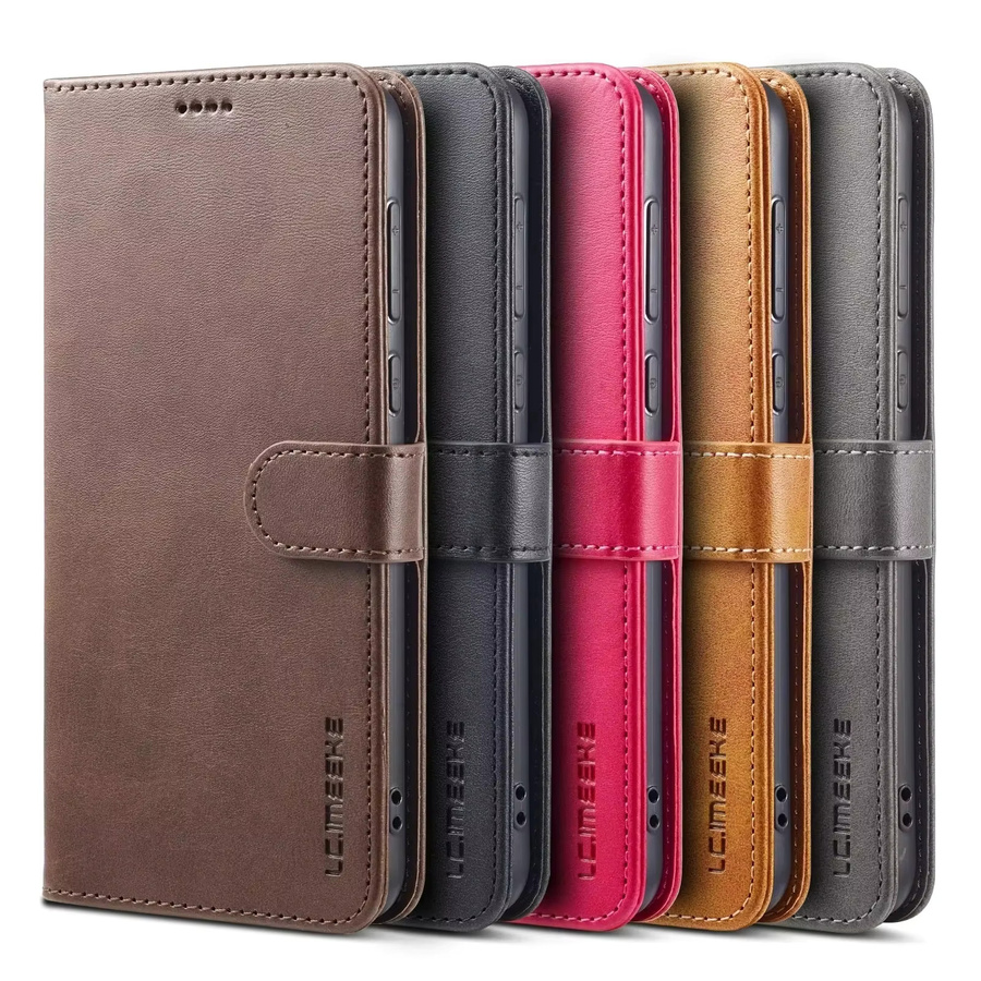 Flip-Ledertasche für Xiaomi Redmi Note 14 13 Pro Plus und Poco X6 Pro mit Kartenfächern, Brieftasche und Business Phone Cover in Grau oder Braun - Bild 4
