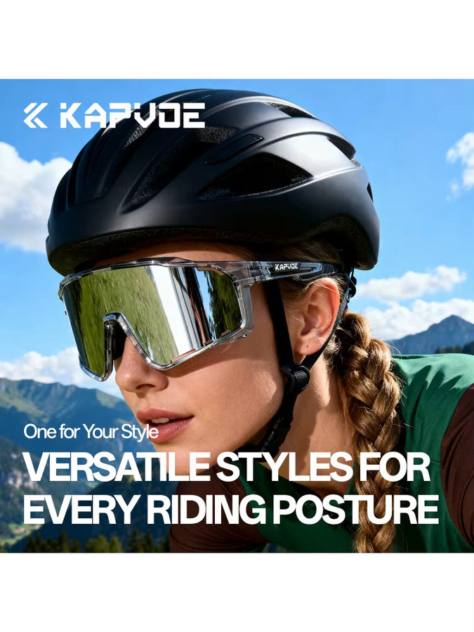 KAPVOE Sportsonnenbrille, Herren, Vollrand, Kunststoff, Photochrome - Bild 6