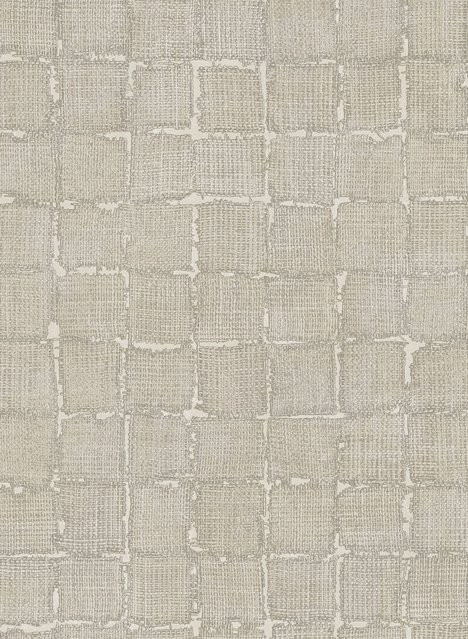 Eijffinger Tapete Rustic Blocks in Beige mit weathered Fabric Pattern aus Vlies - Bild 1
