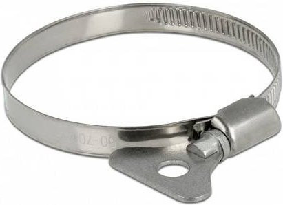 Delock 19583 Schlauchschellen aus Edelstahl in Silber, 10 Stück, Bündel-Ø: 50 mm bis 70 mm - Bild 1