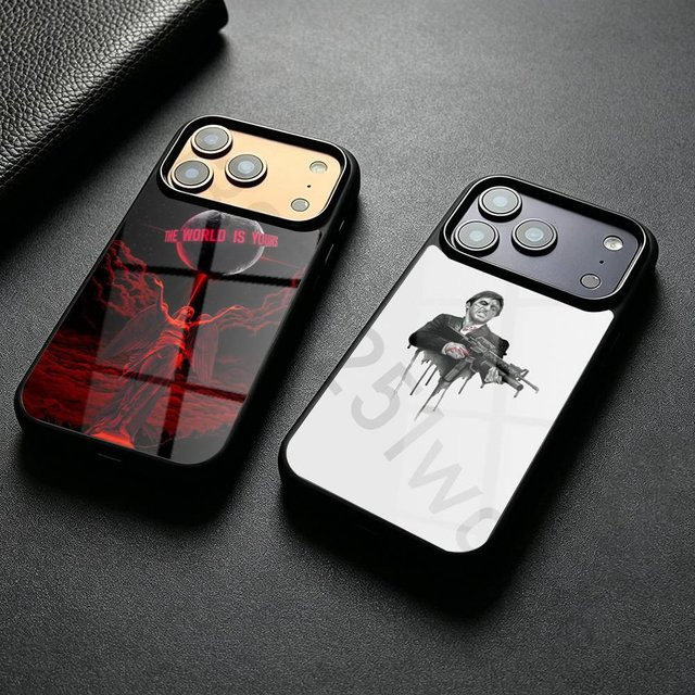 S-Scarfaces Tony M-Montana Handyhülle für iPhone 11 bis 17, kompatibel mit Pro, Max, Plus und Mini, inklusive MagSafe für kabelloses Laden - Bild 1