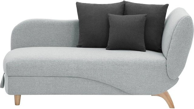 Vente-unique Recamiere Penelope mit Schlaffunktion in Hellgrau, linksseitig, Breite: 160 cm - Bild 1