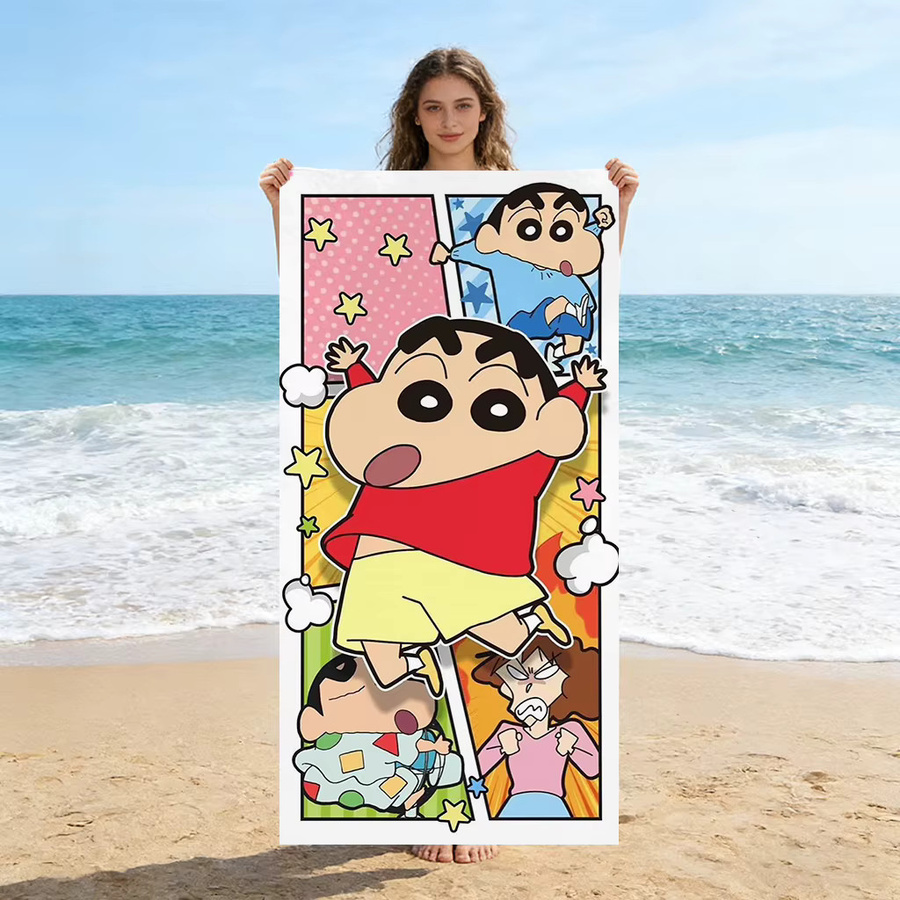 52TOYS Shin-chan Strandtuch aus Mikrofaser, schnelltrocknend, Mehrfarbig - Bild 2
