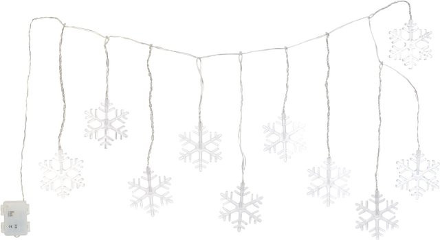 LED-Lichtervorhang Schneeflocken 95 cm - Bild 1
