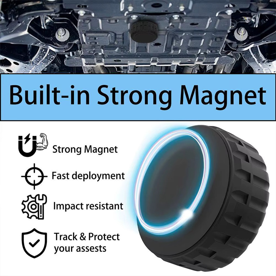 Magnetische Schutzhülle für Apple AirTag in Schwarz für Auto, Fahrrad und Motorrad - Bild 2