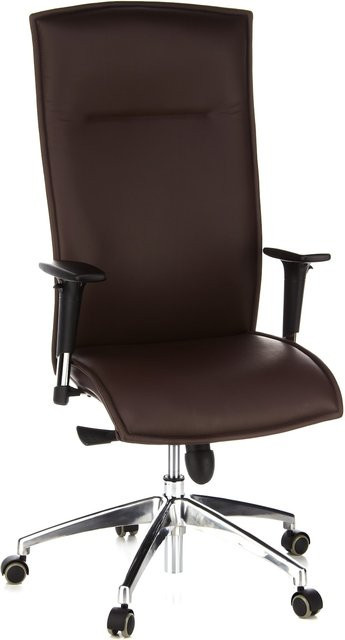 hjh OFFICE Luxus Chefsessel MURANO 20 aus Leder mit Armlehnen in Braun, höhenverstellbar - Bild 1