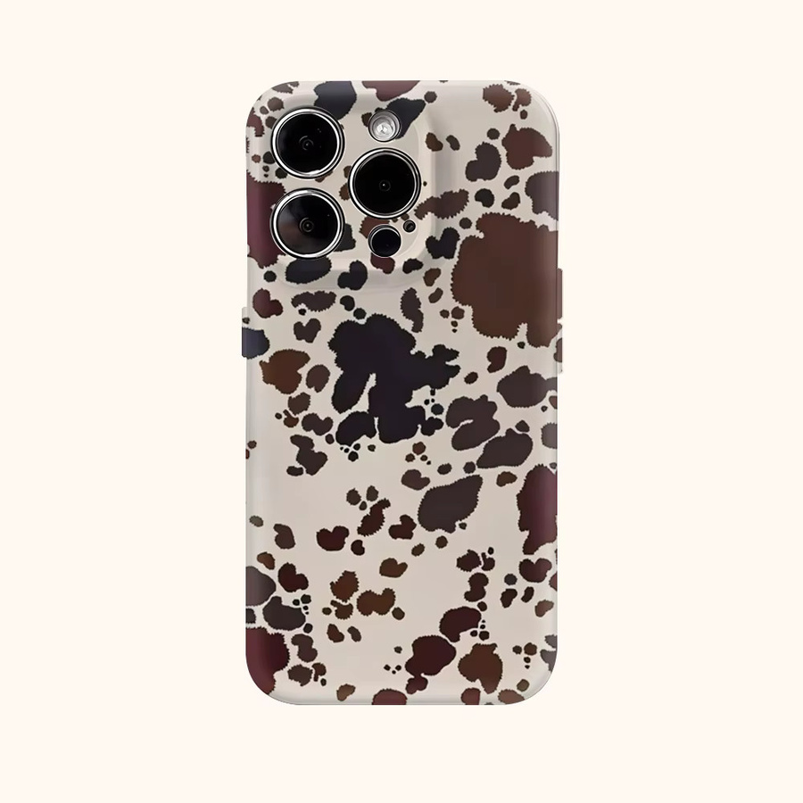 Braune Handyhülle mit Speckle-Textur und doppellagiger Rückseite für Apple iPhone 17AIR 16E 16 15 14 13 12 11 Pro Max Plus - Bild 2
