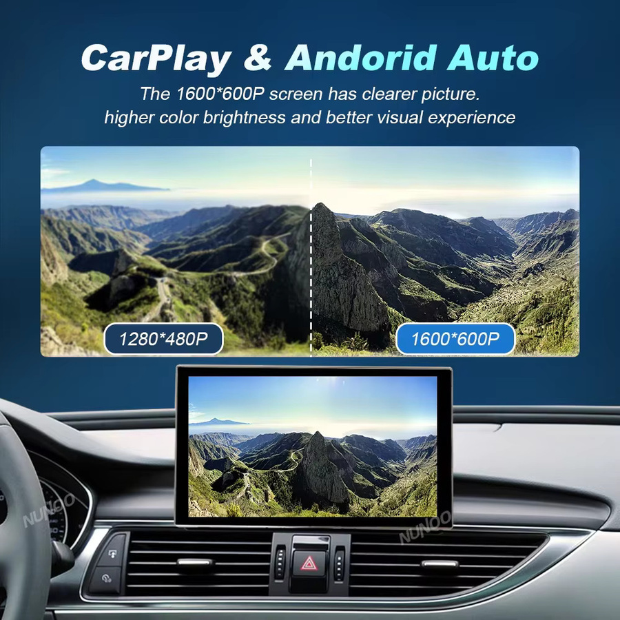 NUNOO Android 14 Multimedia-Player für Audi A6 C7 und A7 (2012-2018) mit Wireless CarPlay, Android Auto, Qualcomm Prozessor, GPS, Wi-Fi und Bluetooth in Schwarz - Bild 5