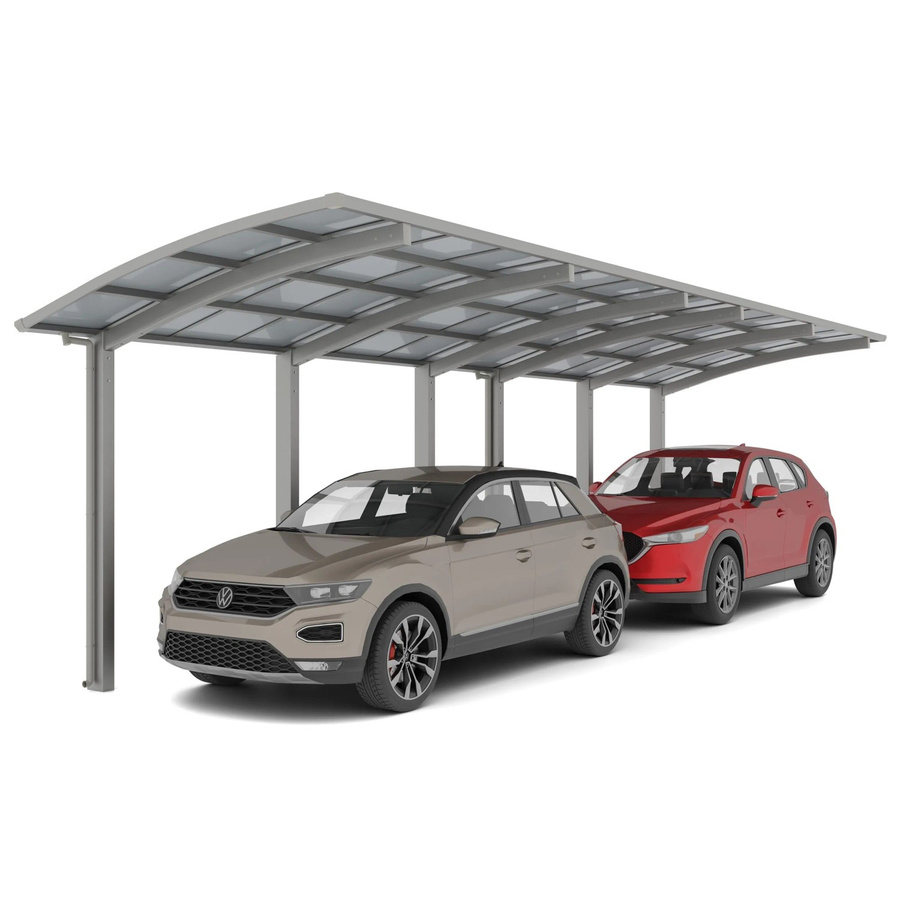 Ximax Doppelcarport Portoforte-110 in Edelstahl-Look, Farbe: silberfarben, B/T: 270,4 x 982,6 cm - Bild 2