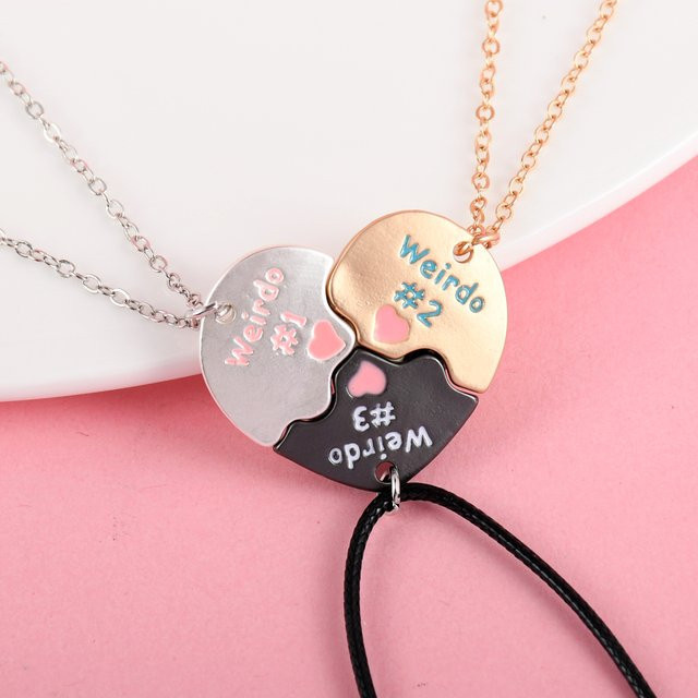 Karsyngirl Schmuck-Set, Herzförmige Buchstaben-Anhänger, Kinder - Bild 1