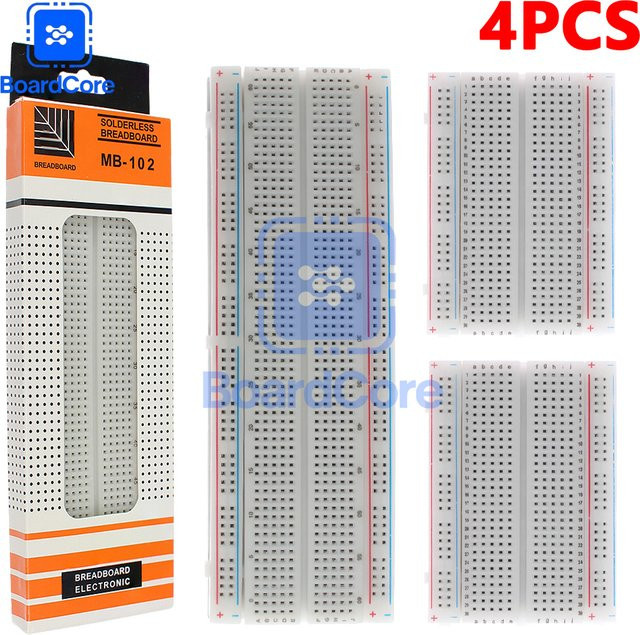 YTDMEN Steckbrett Set MB-102 mit 400 830 Punkten in Weiß für DIY Test Entwicklung und PCB Prototyping - Bild 1
