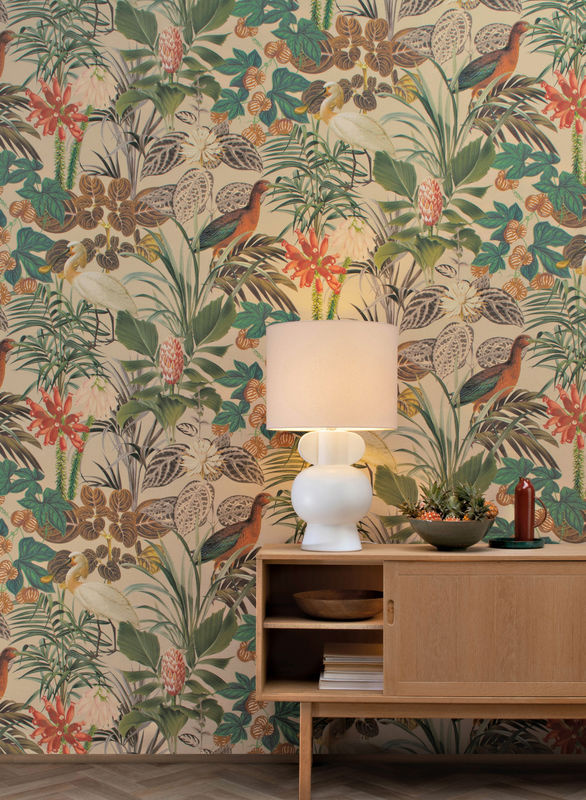 Omexco Tapete The Wading Birds Mural in Multicolour mit Tier- und Pflanzenmotiven - Bild 2