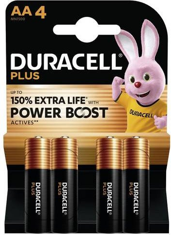 Duracell Plus Alkaline Batterien AA Mignon 1,5V, 4 Stück - Bild 1