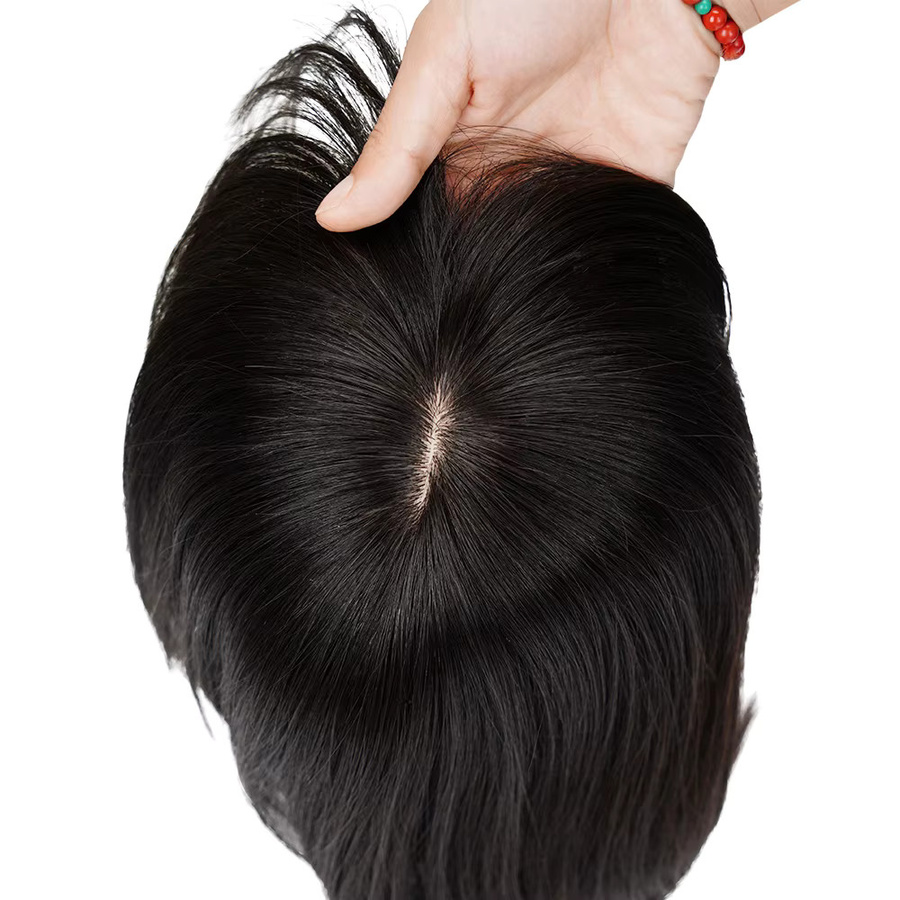 Doreen Haarteil Topper mit Pony, 100% Remy Echthaar, Damen - Bild 6