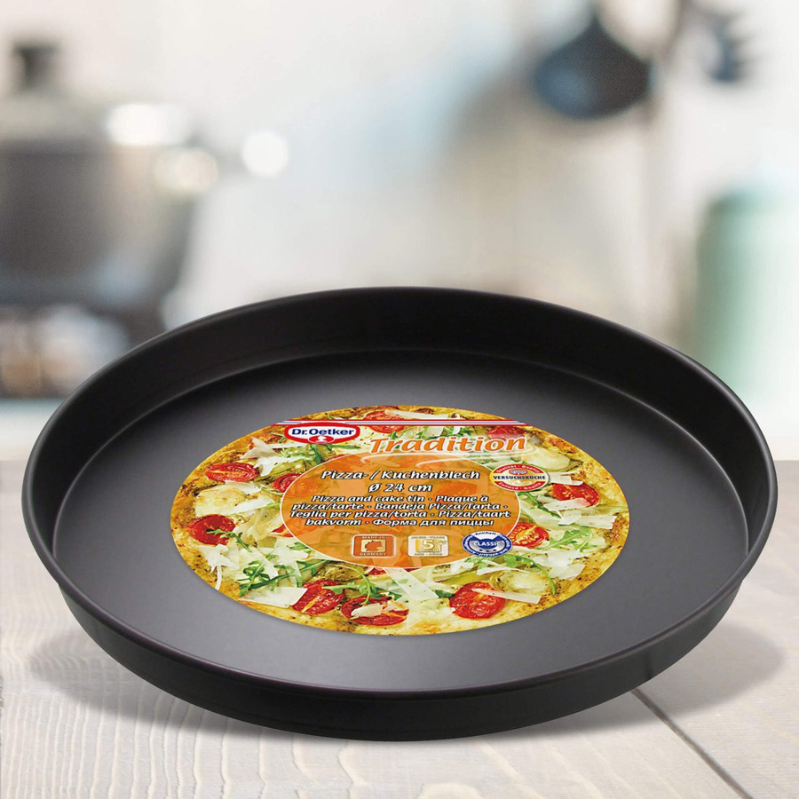 Dr. Oetker Pizzablech Tradition, rund, schwarz, Durchmesser: 24 cm - Bild 2