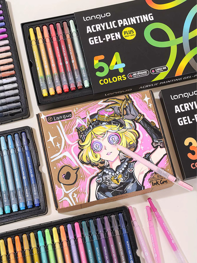 Languo Acryl-Gelstift-Set mit feiner 1,0 mm Spitze für Malerei und Skizzieren in Multicolour - Bild 4