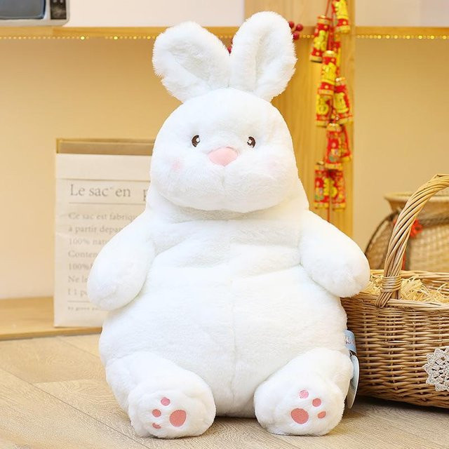 Yiran toy Faule Kaninchen Plüschtiere, Weiß, 80cm - Bild 1