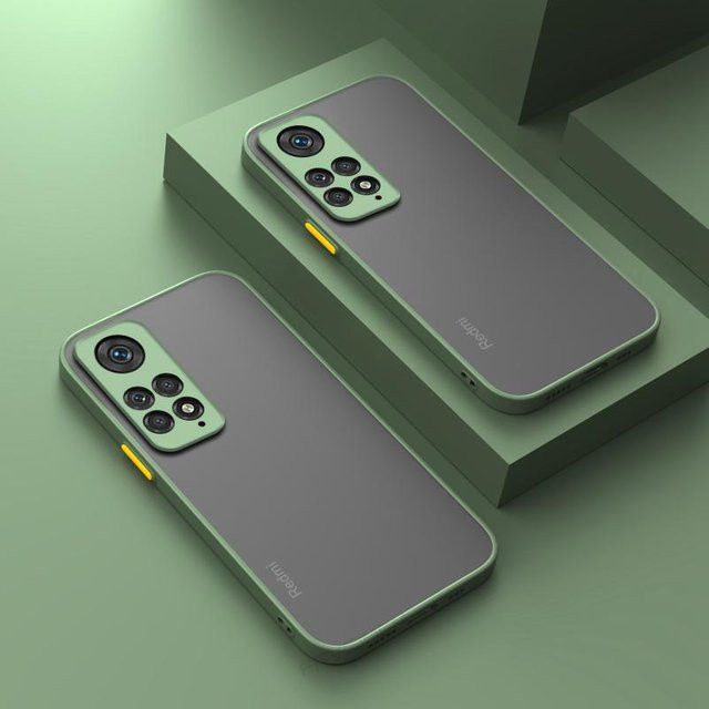 Stoßfeste Handyhülle für Xiaomi Redmi Note 11 Pro 5G, Mi Note 11S und Redmi Note 11 Pro Plus in Transparent/Grau, matt und transluzent aus hartem PC-Material - Bild 1