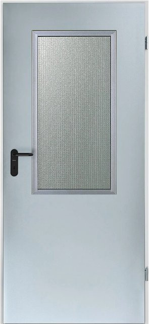 Hörmann ZK Türelement mit Drückergarnitur in Grau, Stahl, B: 100 cm, H: 200 cm, DIN Rechts - Bild 1