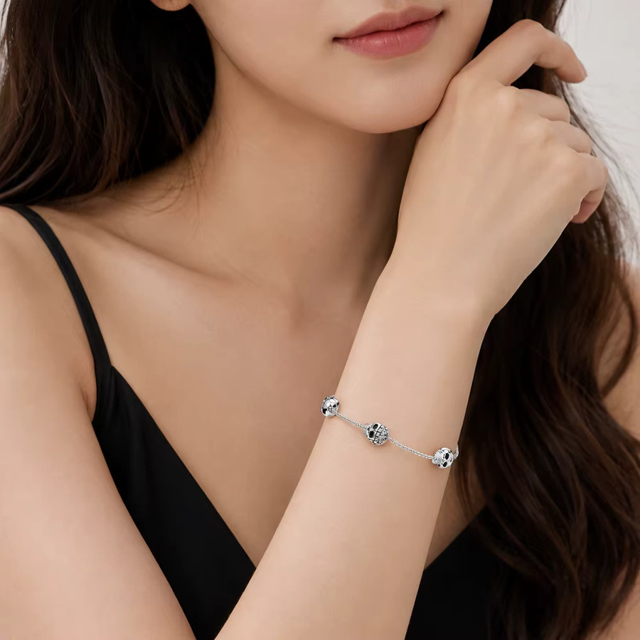 Thaddaeus Armband, 925 Silber, Totenköpfe, Damen - Bild 3