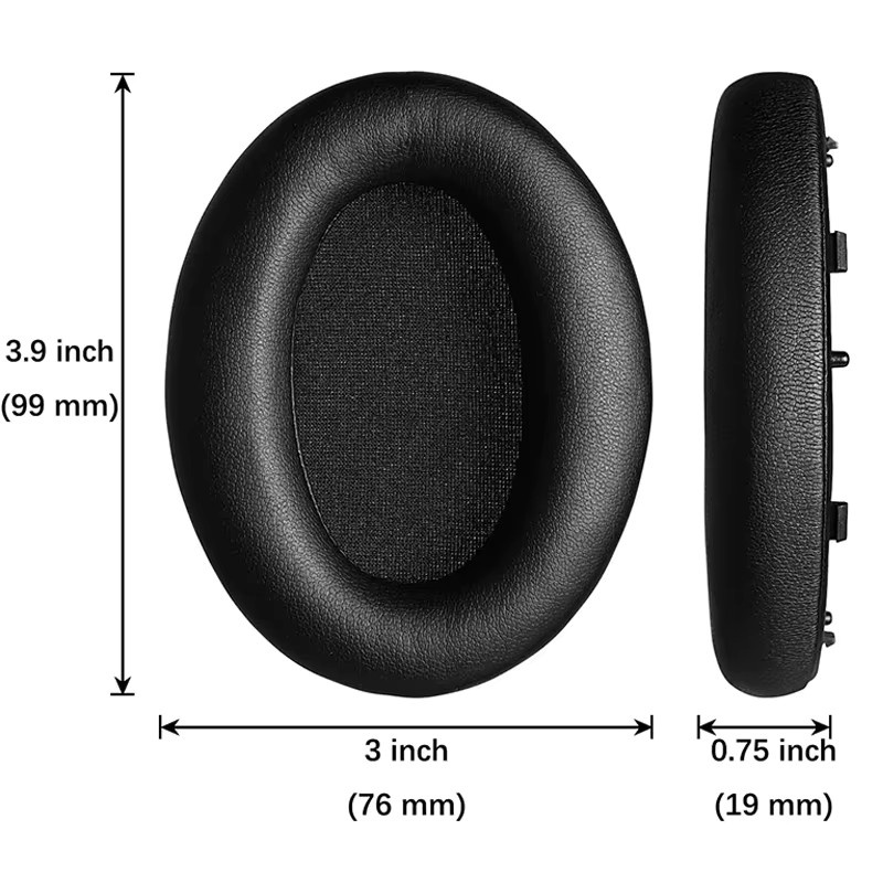 Ersatz-Ohrpolster für Sony WH-1000XM3 Over-Ear Kopfhörer in Schwarz oder Silber - Bild 2
