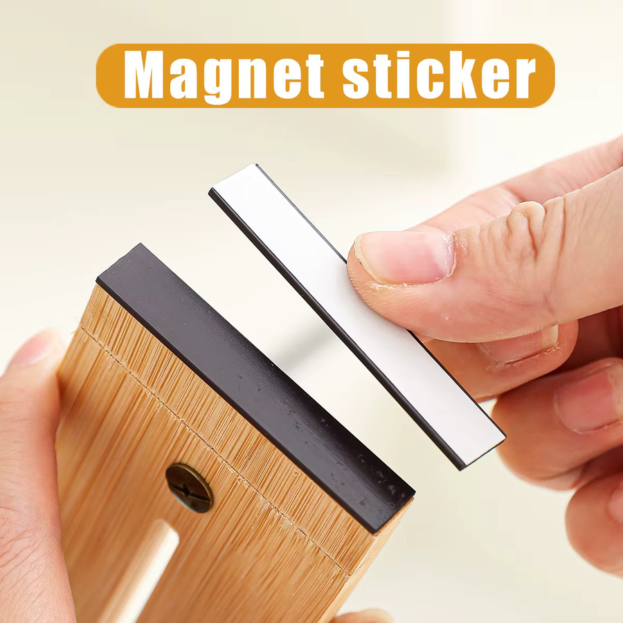 Magnetische Schubladenteiler aus Bambus in Braun für Küche, Büro und Schlafzimmer, 8 Stück - Bild 2