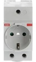 ABB Schuko-Steckdose M1173 nach italienischem Standard P30, Weiß - Bild 1