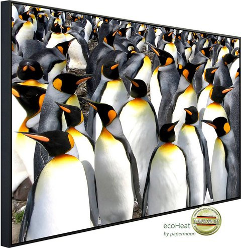 papermoon Infrarotheizung EcoHeat Pinguine mit Matt-Effekt in Bunt, App-Steuerung und Überhitzungsschutz - Bild 1