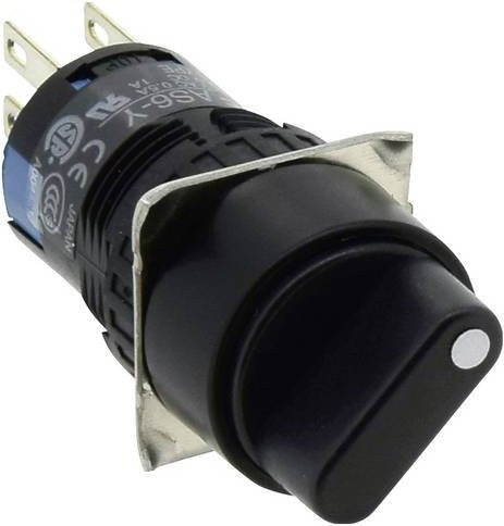 Idec AS6M-2Y2P A6 Series Drehschalter Schwarz 250V 3A 3 x 45° IP65 - Bild 1