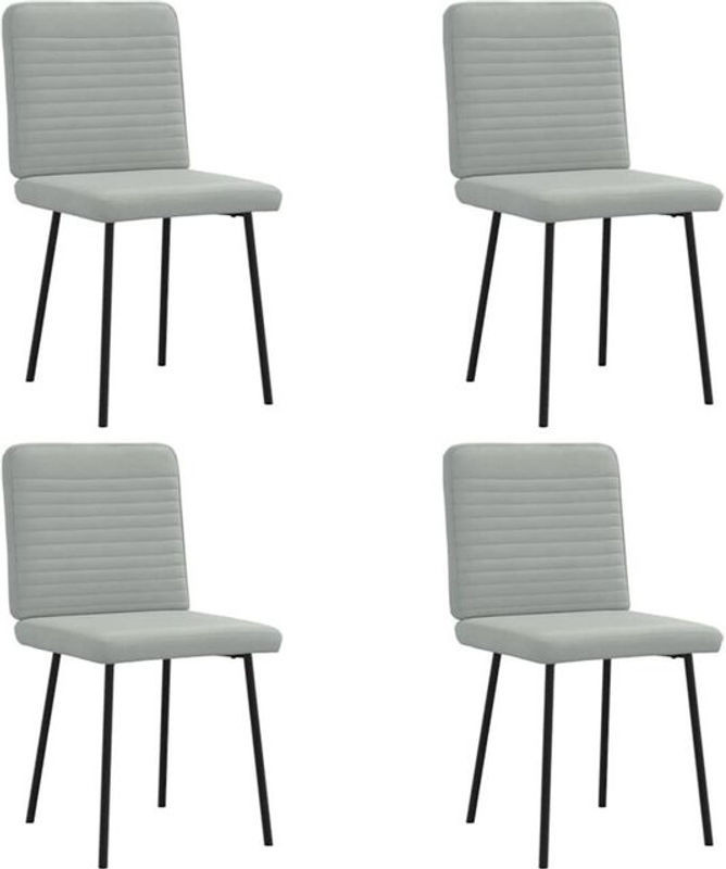 4er Set Esszimmerstühle aus modernem Samt in Grau von vidaxl - Bild 1