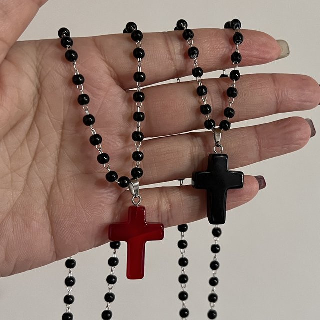 imixlot Perlenkette, Schwarz, Gothic, Damen - Bild 1