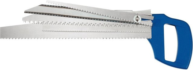 LUX-TOOLS Nestsäge für Holz, 5-teiliges Set in Silber mit Kunststoffgriff - Bild 1