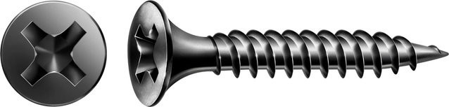 Spax Gix Typ A Schrauben mit Phillips-Antrieb, Farbe: Schwarz, Durchmesser: 3,9 mm, Länge: 35 mm, 150 Stück - Bild 1