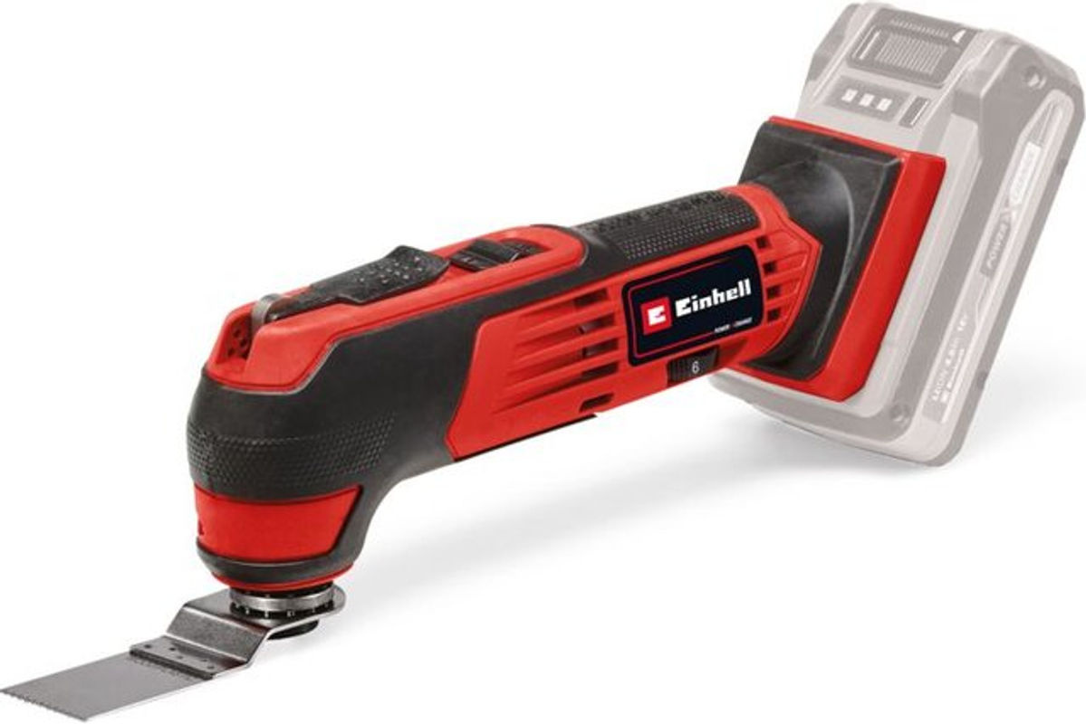 Einhell Power X-Change Akku-Multifunktionswerkzeug TE-MG 18/1 Li-Solo 18V in Rot/Schwarz mit Zubehör - Bild 2