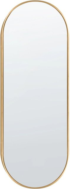 Beliani Wandspiegel AZEVILLE in Gold, ovaler Spiegel aus Metall und Glas, B/H: 46 x 122 cm - Bild 1