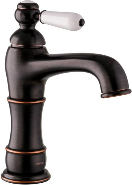 PaulGurkes Wasserhahn Nostalgie Einhandmischer für das Badezimmer in Matt Schwarz aus Messing - Bild 1