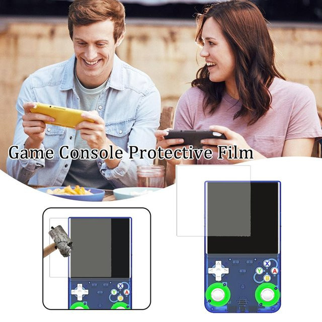 Hochwertige gehärtete Schutzfolie für die R36 Ultra Retro Handheld Gaming Konsole, transparent - Bild 1