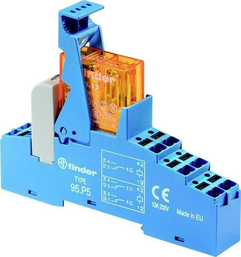 Finder Koppelrelais 48.P5.8.012.0060 in Blau, 12 V/AC, 8A, 2 Wechsler - Bild 1