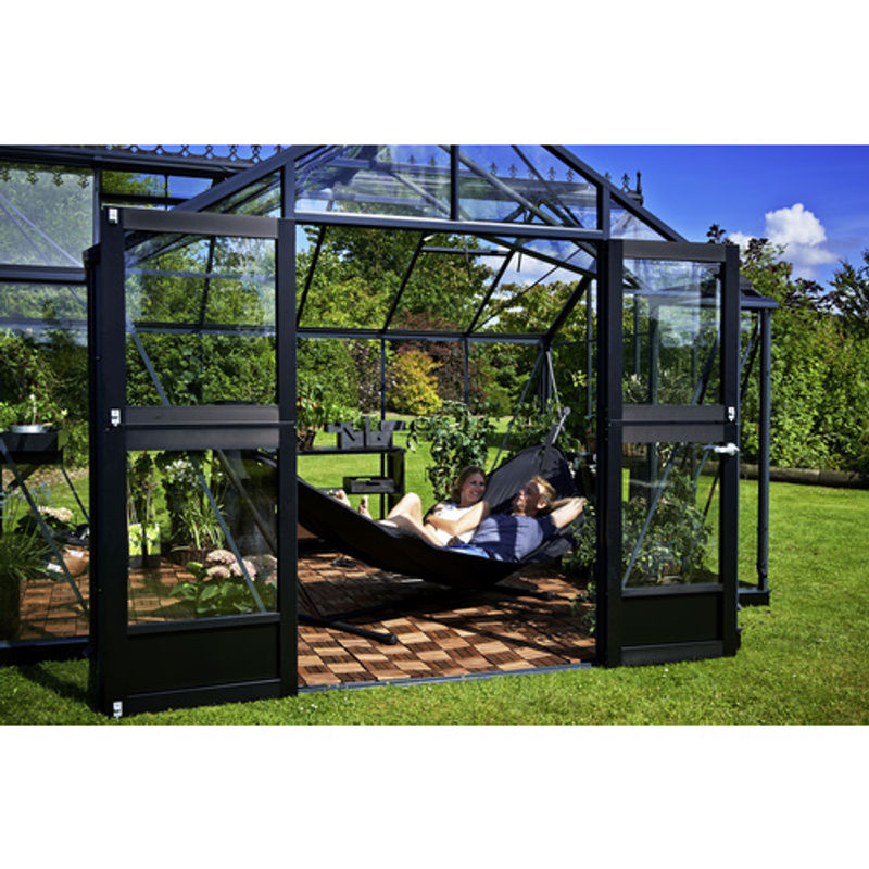 Juliana Gewächshaus Orangerie aus Aluminium und Sicherheitsglas in Schwarz-Anthrazit - Bild 4