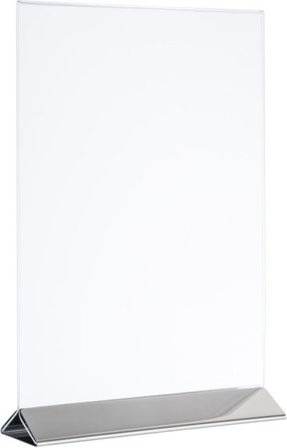 APS Kartenhalter für DIN A4 in transparent/silber, Maße L x B x H: 10,5 x 7 x 17 cm - Bild 1