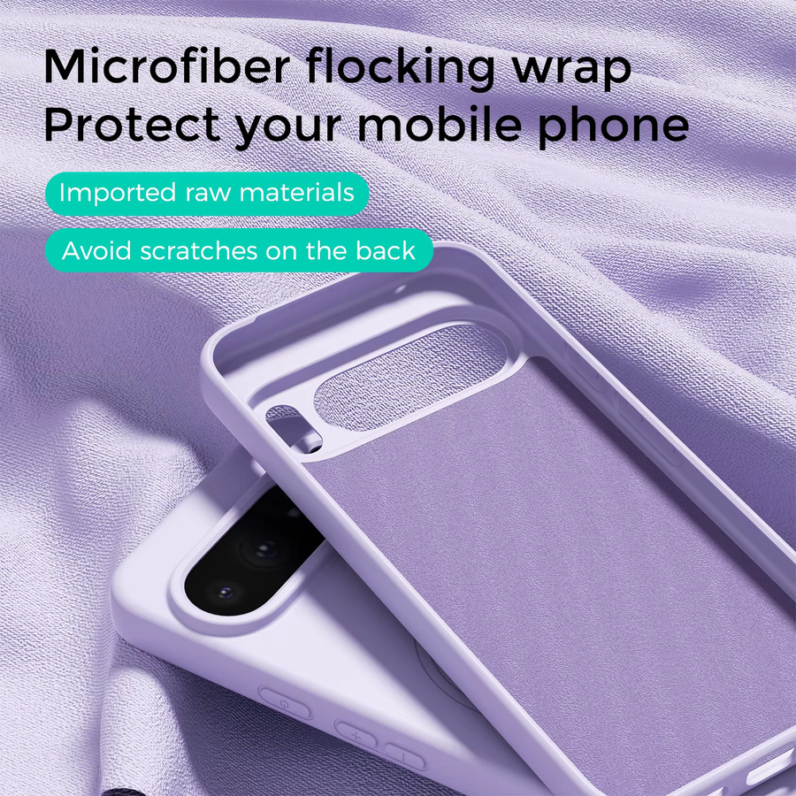 Magnetische Liquid Silicon Schutzhülle für Google Pixel 10 Pro XL und Google Pixel 10 Pro mit MagSafe Wireless Charging Unterstützung in Pink und Purple - Bild 1