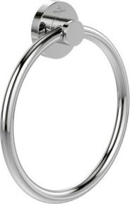 Villeroy & Boch Handtuchhalter Elements Tender, rund, Chrom, B: 16,4 cm, H: 18,5 cm, T: 3,2 cm - Bild 1