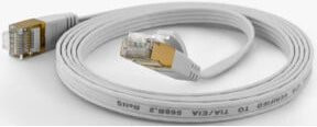 wantec FTP-Patchkabel Cat.6A Ethernet LAN RJ45 5,0m in Grau und Weiß - Bild 1