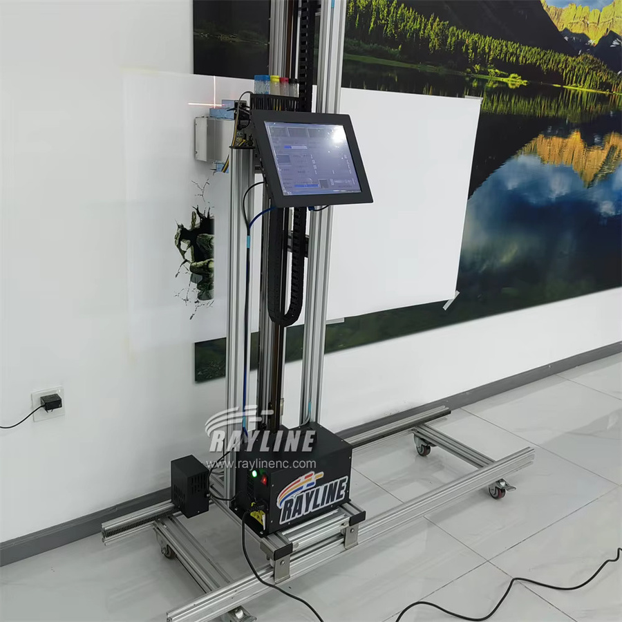 Rayline AI 4K Wanddruckermaschine Tragbarer UV 3D Vertikal-Direktdrucker für Glas, Holz, PVC und Metall in Silber - Bild 6