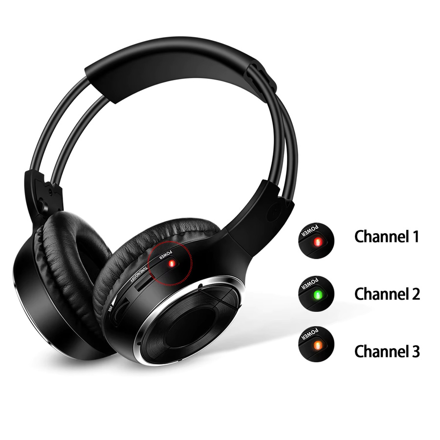 CATASSU Silent Disco Set mit 3 kabellosen Kopfhörern und 1 Sender in Schwarz - Bild 2